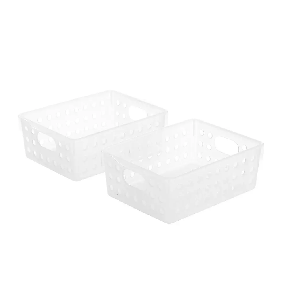 6x 2PK Boxsweden 17.5x12cm Mode Basket w/ Carry Handles Home Organiser Storage