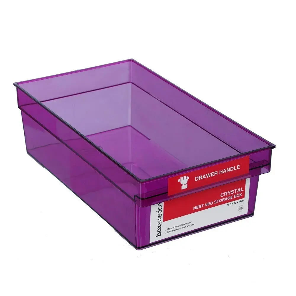 3x Boxsweden Crystal Nest Neo Storage Box 36.5x20cm Organiser Container Assort.