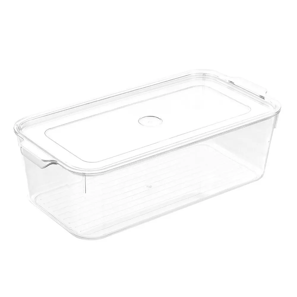 2x Boxsweden Crystal 3.75L/33.5cm Storage Container/Home Organiser w/ Lid Clear