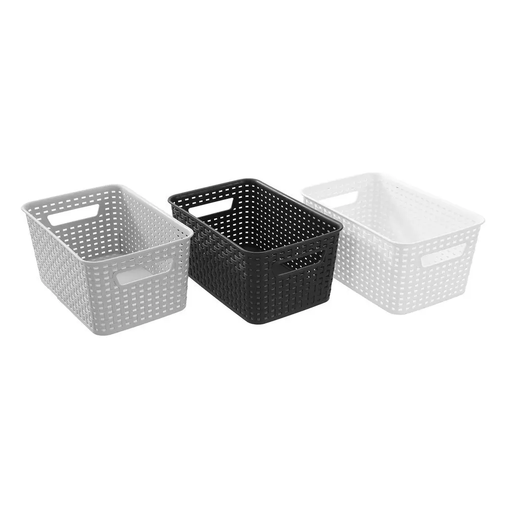 6x Boxsweden Woven Storage/Container Basket Organiser 28x18.5x13cm BPA Free Ast