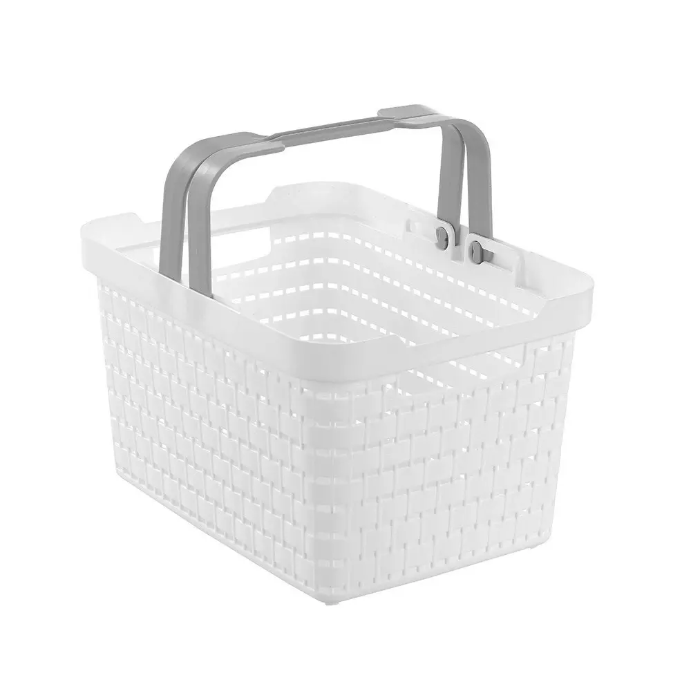 2x Boxsweden Medium 30cm Logan Carry Basket Storage Organiser w/ Handle Assort