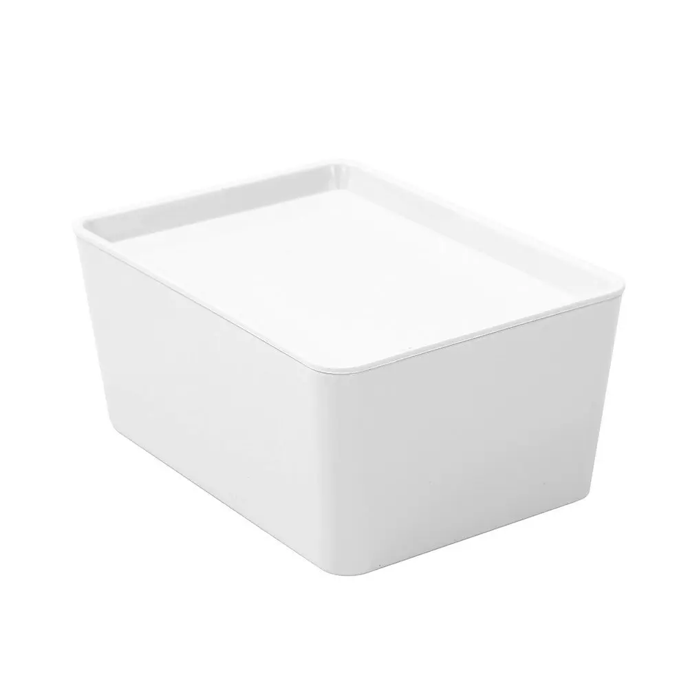 Boxsweden Crystal 17.5x13cm Container Rectangular Home Storage w/ Lid White