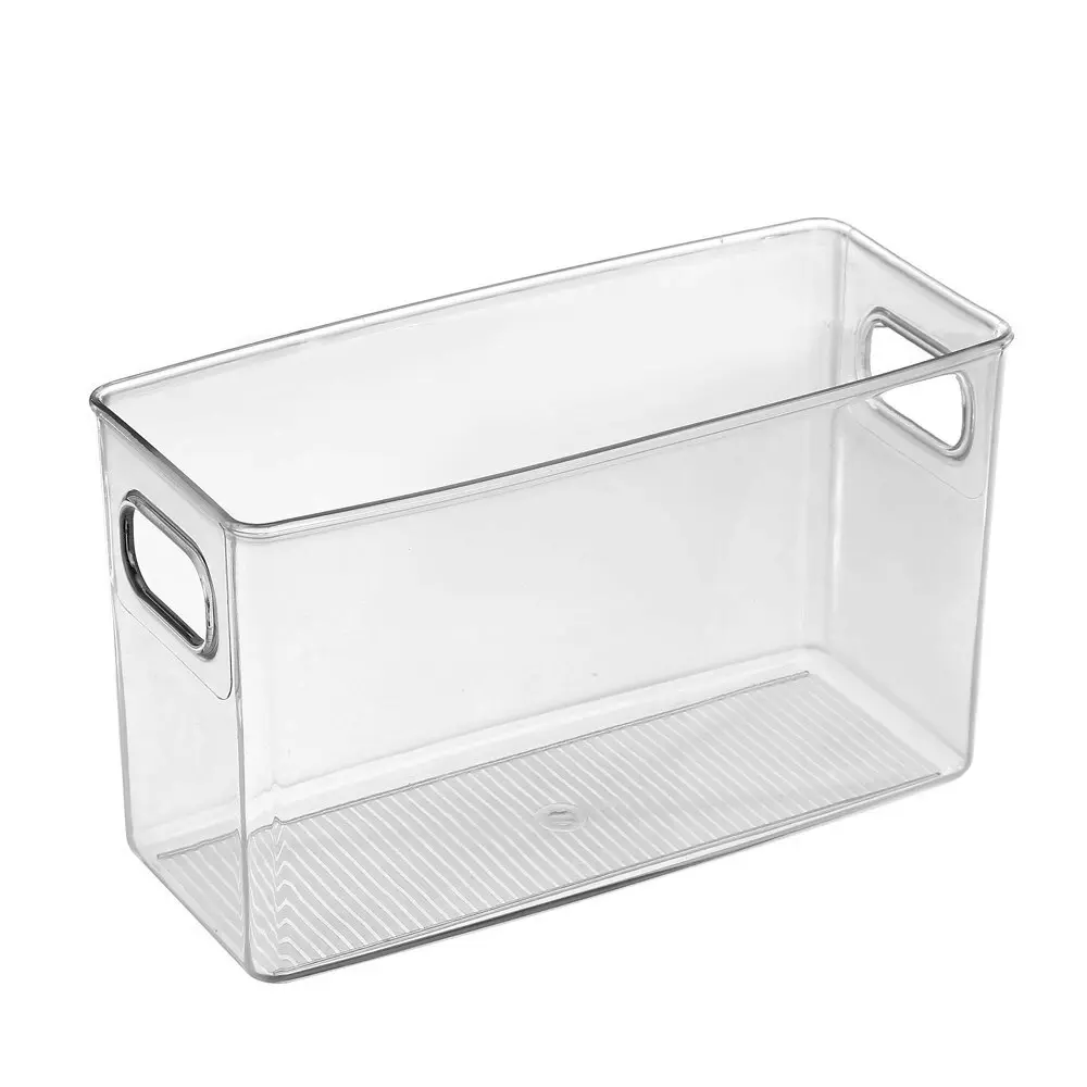 3x Boxsweden Crystal Plastic Storage Container 25cm MED Fridge/Pantry Organiser