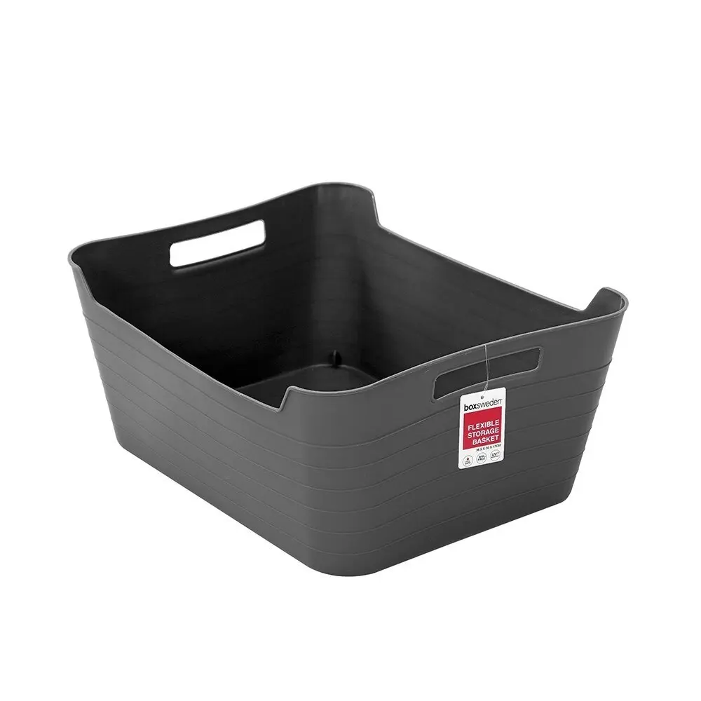 3x Boxsweden Flexible Lrg 36.5cm Storage Basket Home Organiser Container Assort