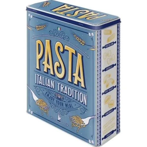 Nostalgic Art 26cm/4L Tin Metal Storage Box Pasta Italian Tradition Container XL