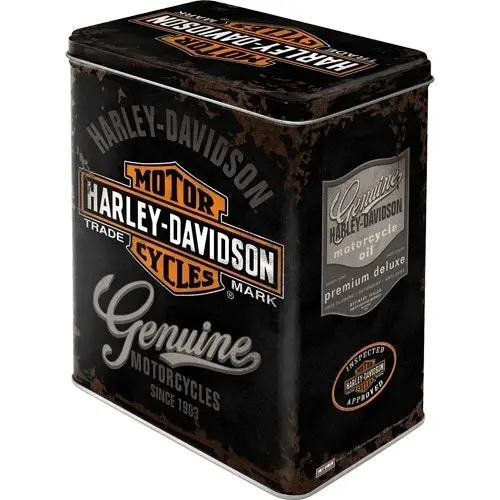 Nostalgic Art 20cm/3L Tin Box Storage Harley Davidson Canister Organiser Large