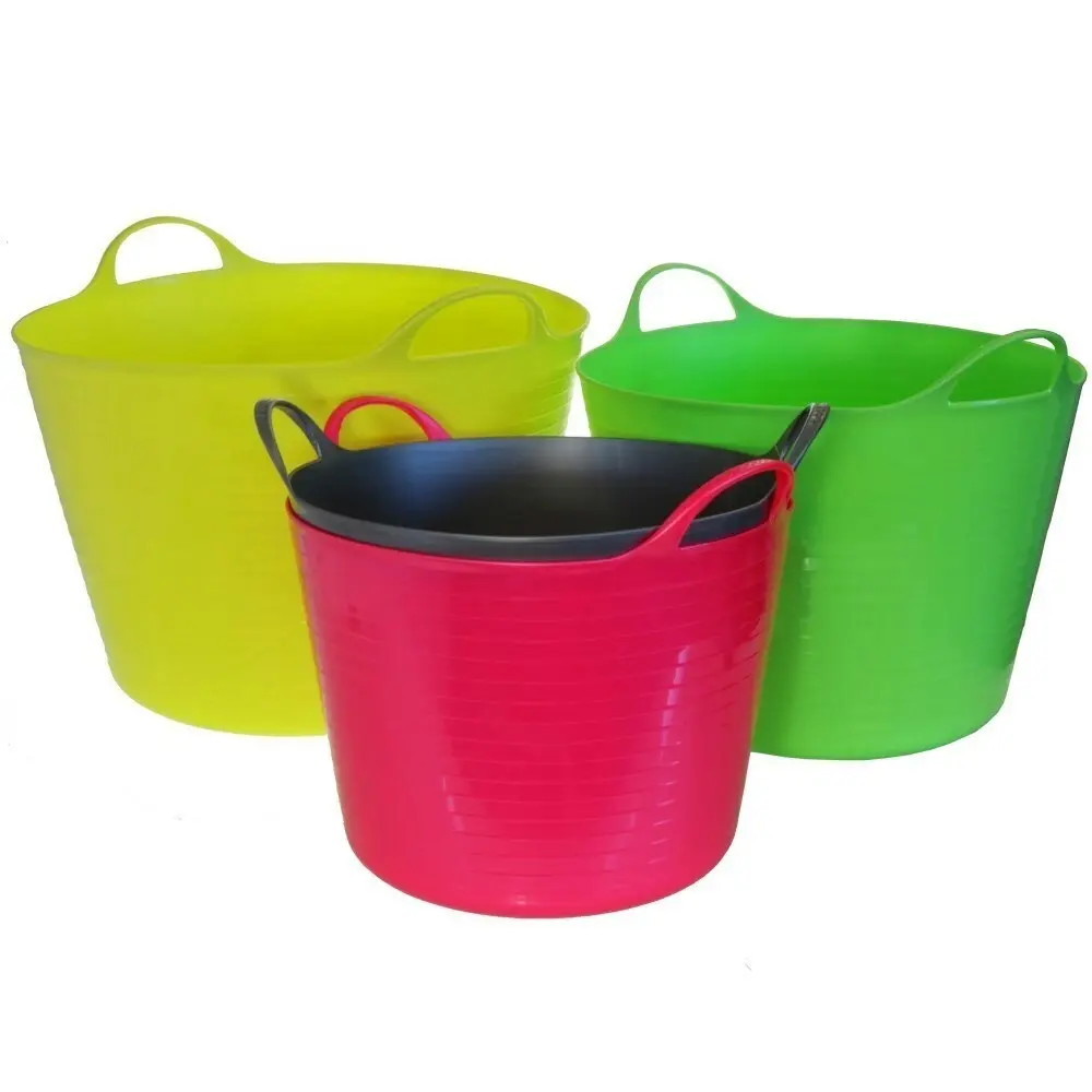 2x Boxsweden 60L Flexible Tub w/Handle Home Garden Water Storage Bucket Assort