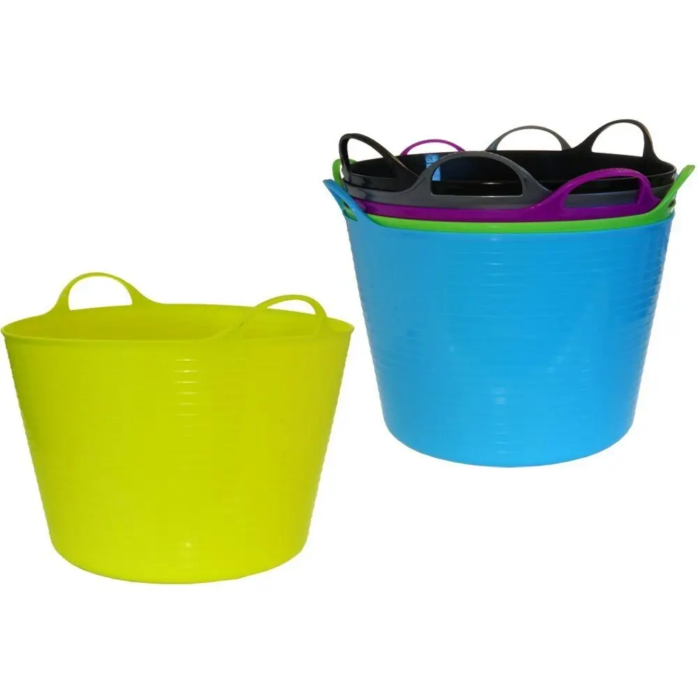 2x Boxsweden 60L Flexible Tub w/Handle Home Garden Water Storage Bucket Assort