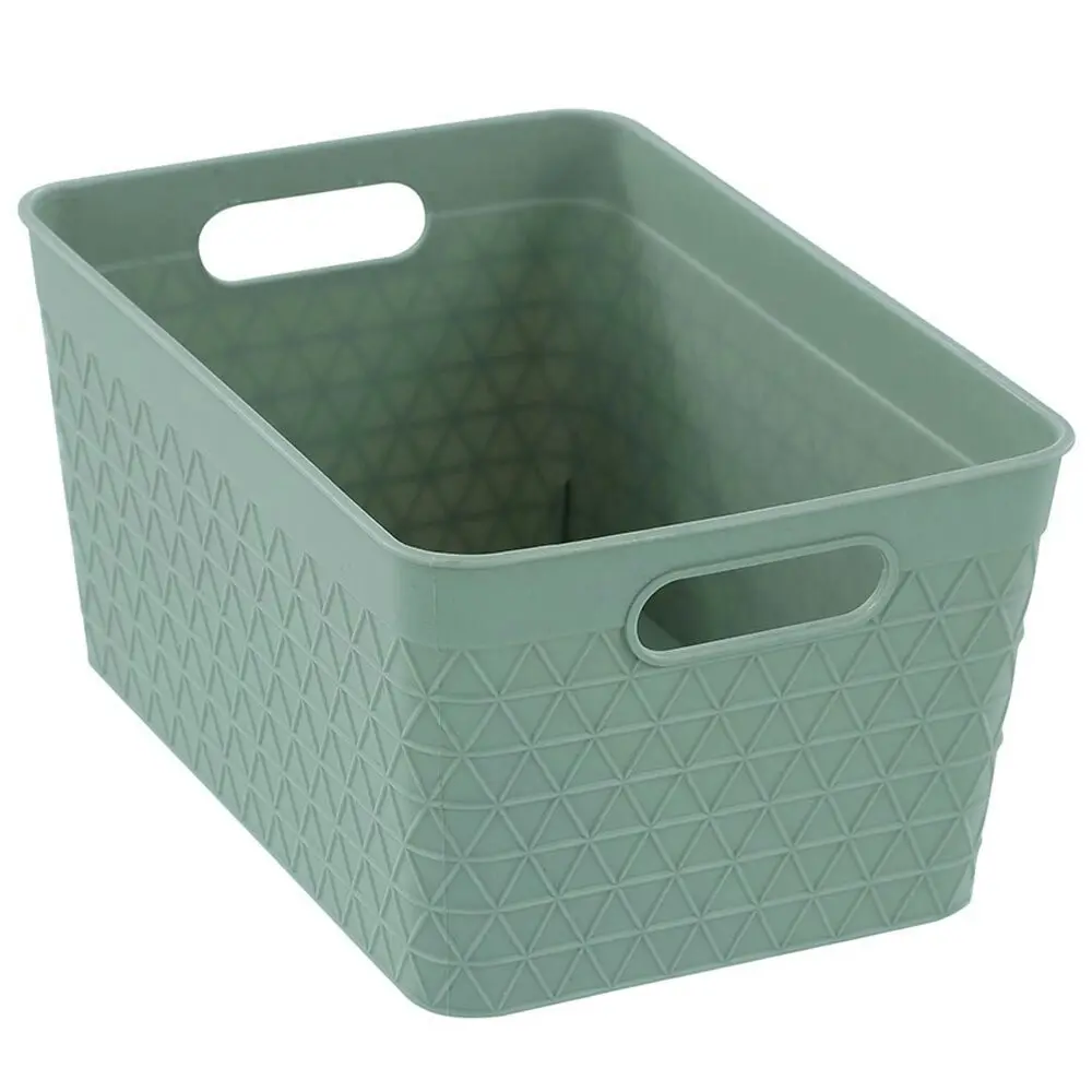 6x Boxsweden Trinity 21.5cm Basket Organiser Storage/Container w/ Handle Assort