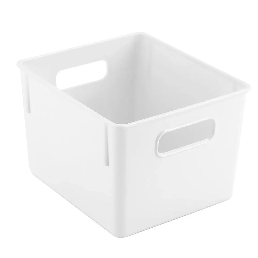 Boxsweden Crystal Encore 21cm Container Organiser Tray w/ Handles Medium White