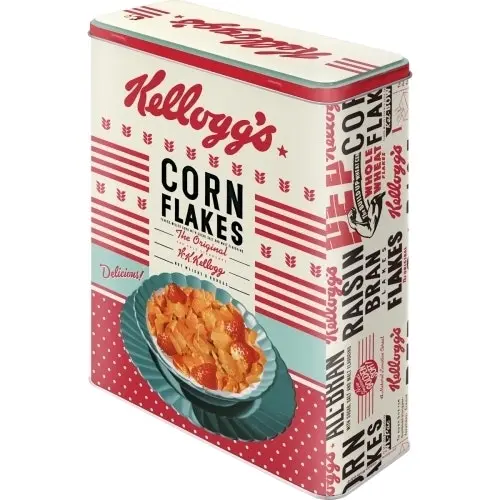 Nostalgic Art 26cm/4L Tin Storage Box Kelloggs Girl Corn Flakes Container XL