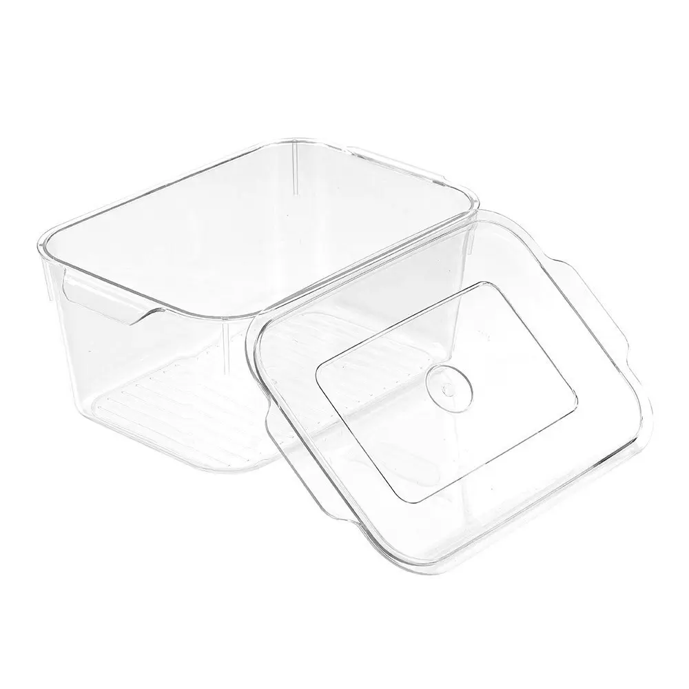 4x Boxsweden Crystal 2.4L Storage Container/Organiser w/Lid 23.5x15.5x10cm CLR