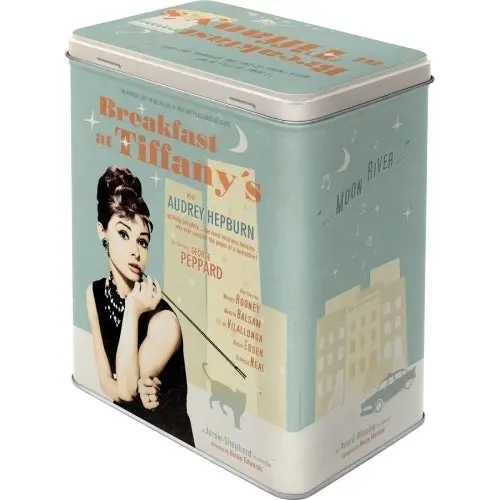 Nostalgic Art 20cm/3L Tin Box Storage Breakfast at Tiffany's Organiser Large