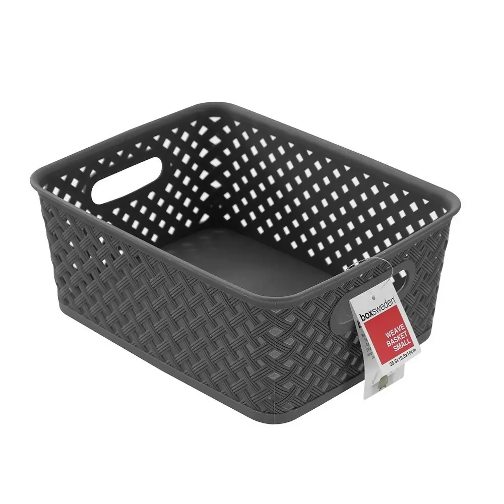 4x Boxsweden 25.5cm Weave Basket Cleaning Storage Organiser Container S Assort