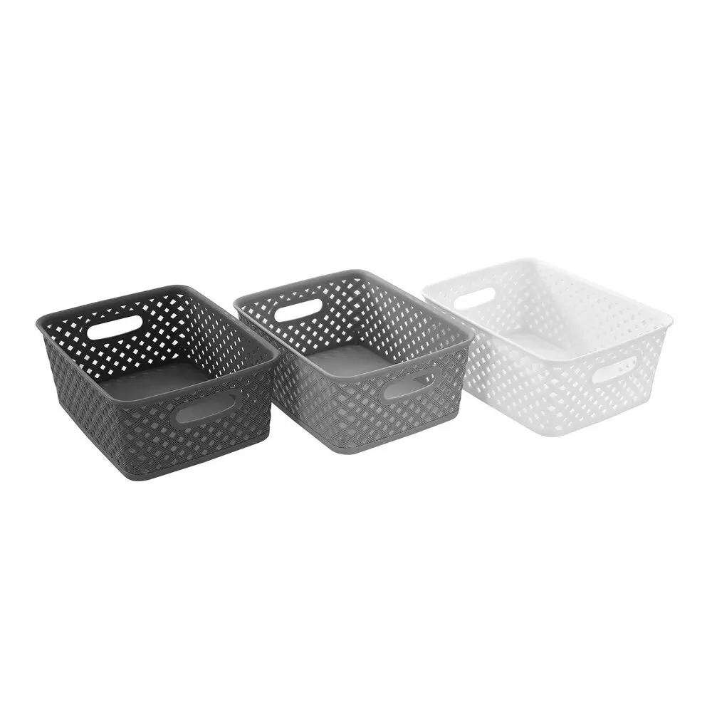 4x Boxsweden 25.5cm Weave Basket Cleaning Storage Organiser Container S Assort