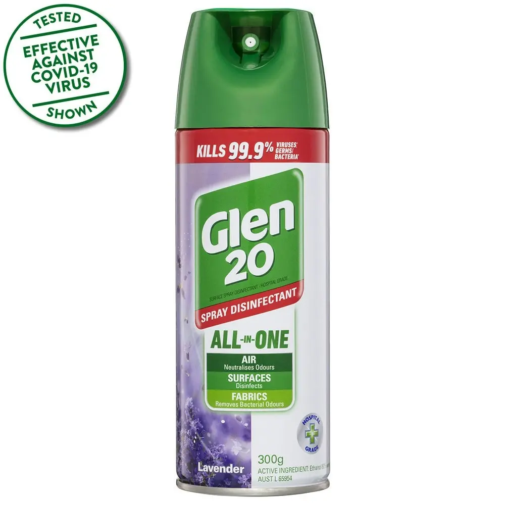 Glen 20 Disinfectant Spray 300g Kills 99.9% of Virus/Germs Lavender