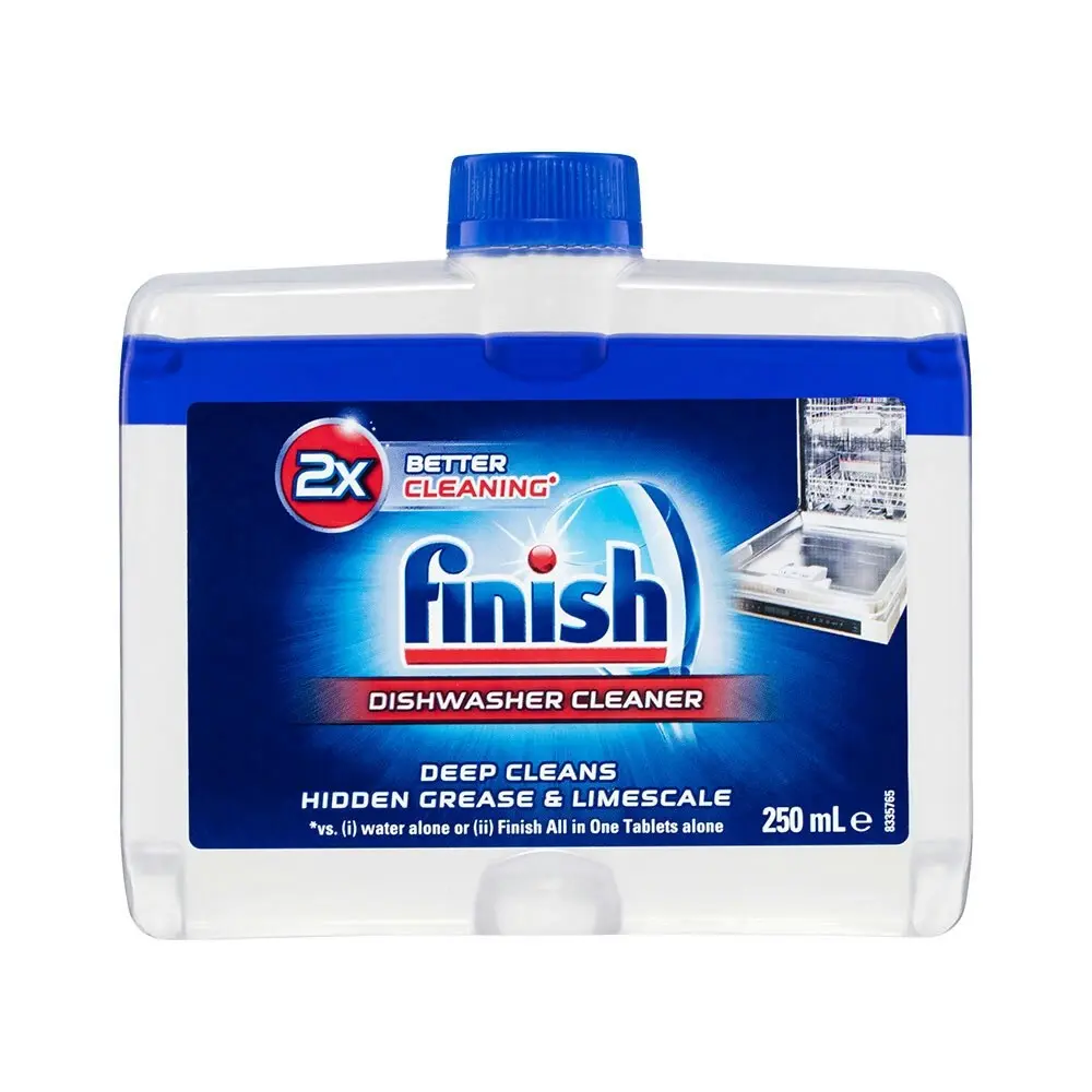 2x Finish Dishwasher Cleaner 250 ml Removes Hidden Grease/Limescale/Grime/Odour