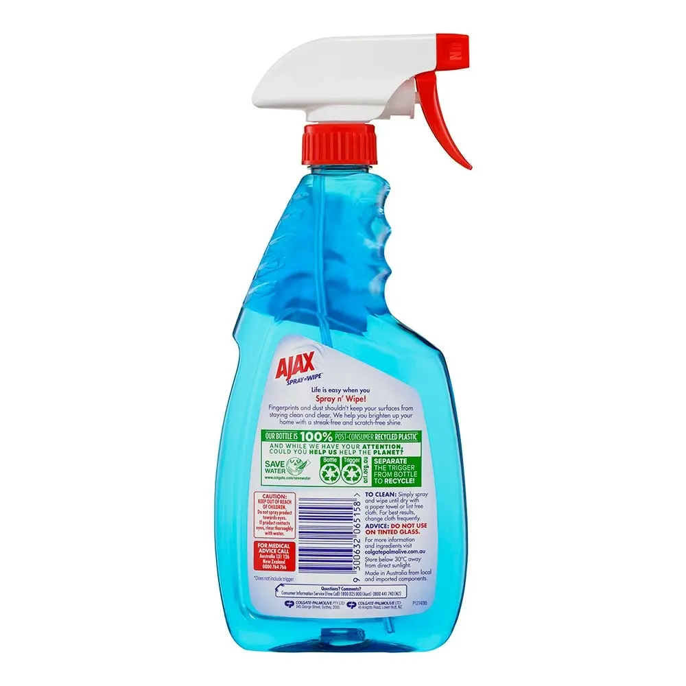 Ajax Spray n Wipe 500ml Streak Free Glass Shine Cleaner for Window/Door/Mirror