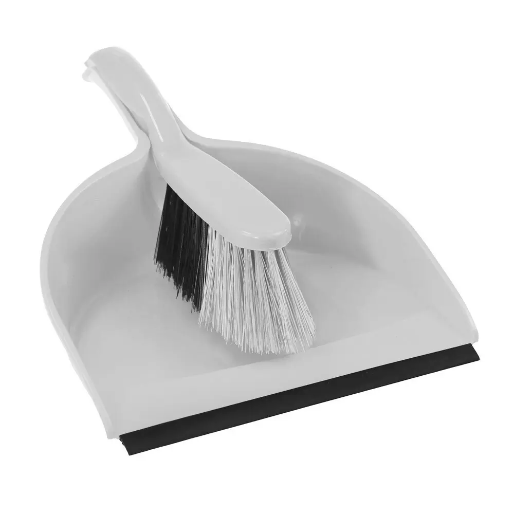 4x White Glove Essential Dustpan & Brush Set Indoor Outdoor Cleaner Broom Assort