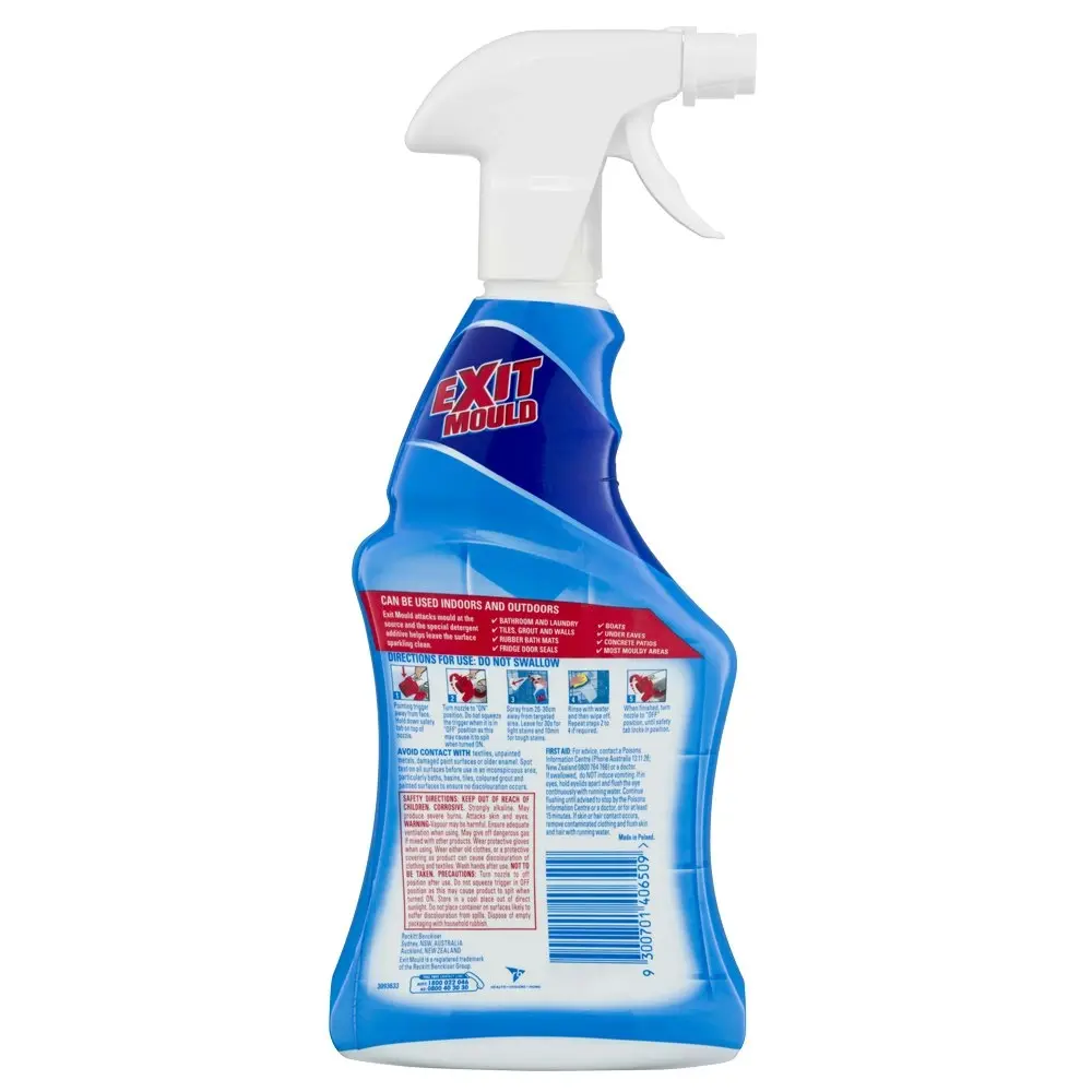 Exit Mould 500ml Bathroom/Kitchen/Tile/Grout/Boats Mould Remover Cleaning Spray