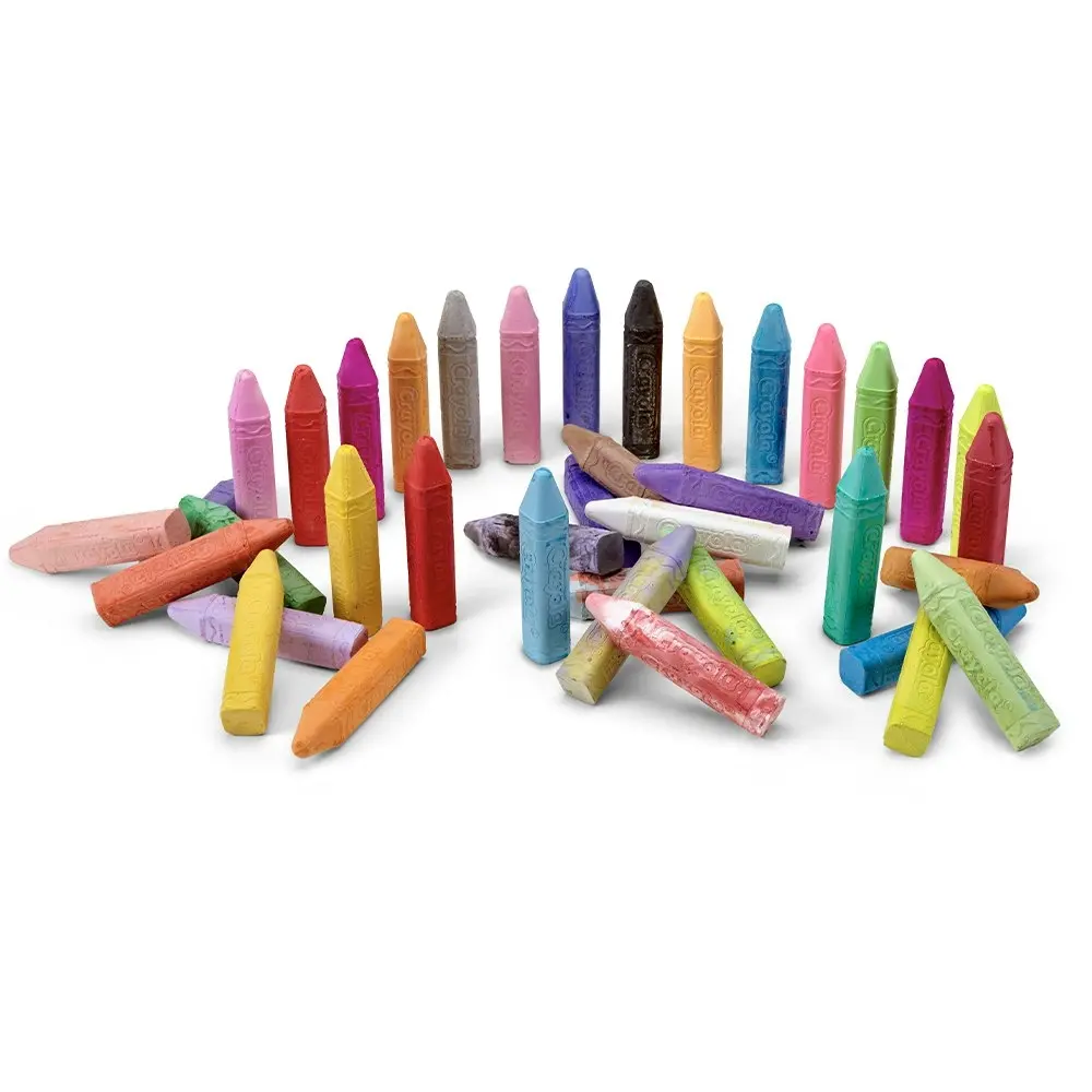 64pc Crayola Washable Sidewalk Coloured Chalk Sticks Set Arts Craft Kids 4y+