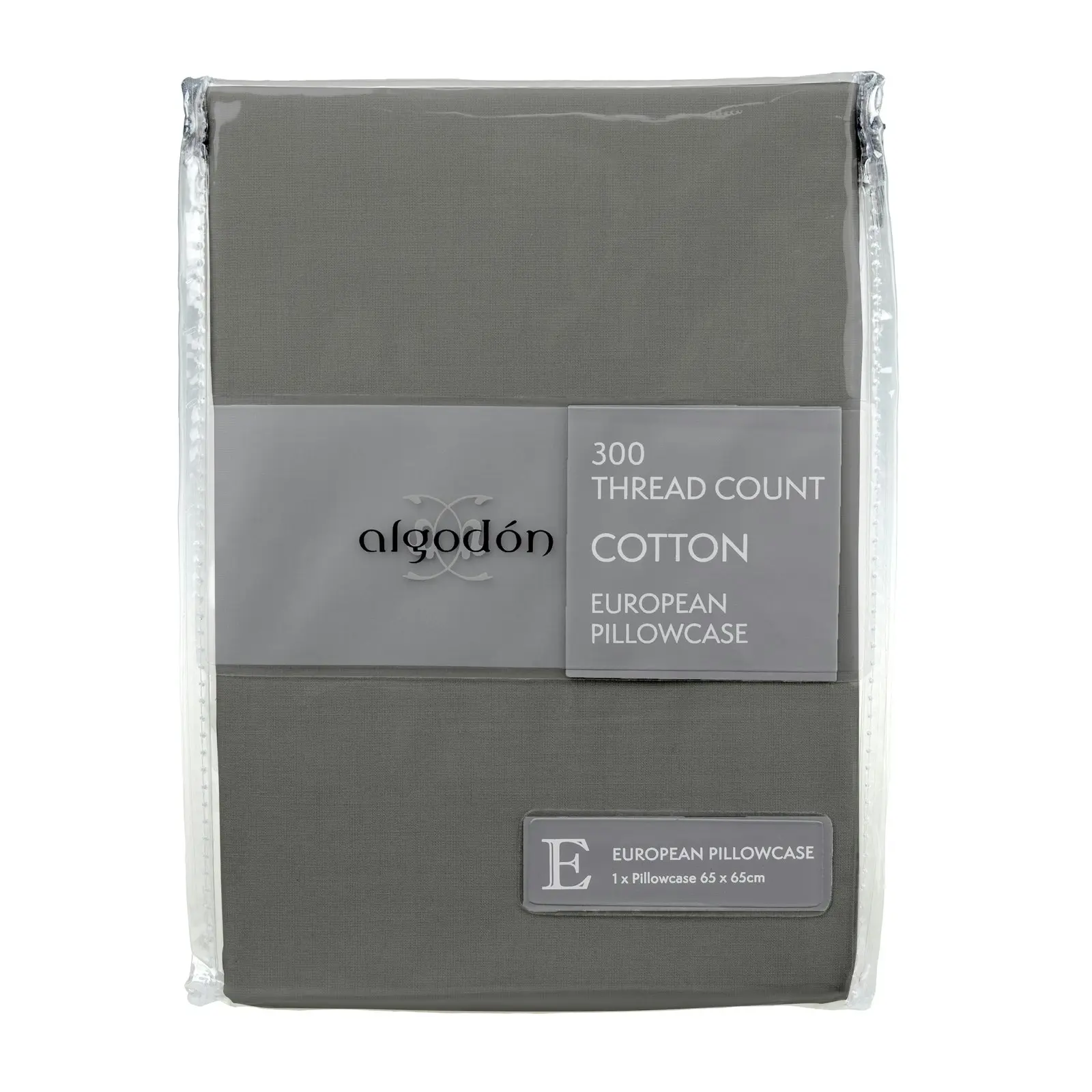 Ardor 300TC Cotton Euro Pillowcase Soft Pillow Cover Case Home Bedding Charcoal