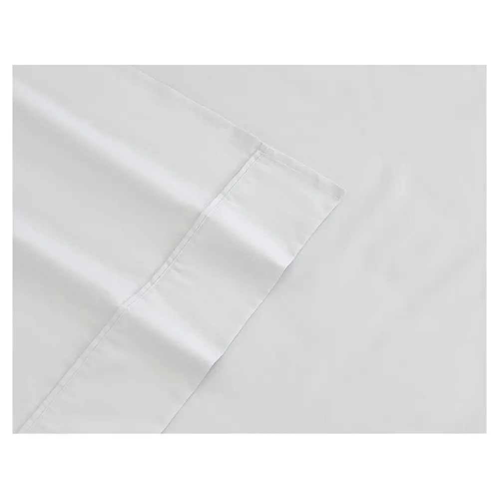 Ardor 1000TC Cotton Rich Single Bed Sheet Set Home Bedding w/ Pillowcases White