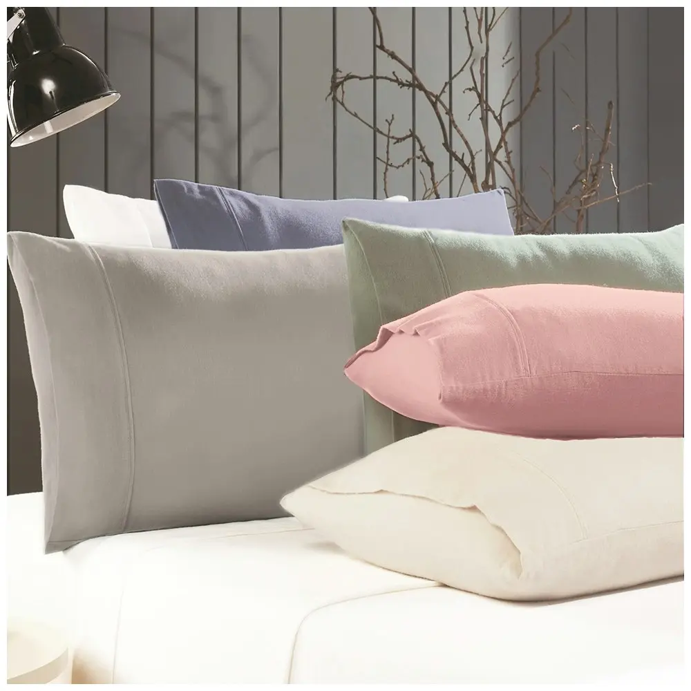 Park Avenue King Single Bed Flannelette Fitted Sheet Set 175GSM EGY Cotton Sand