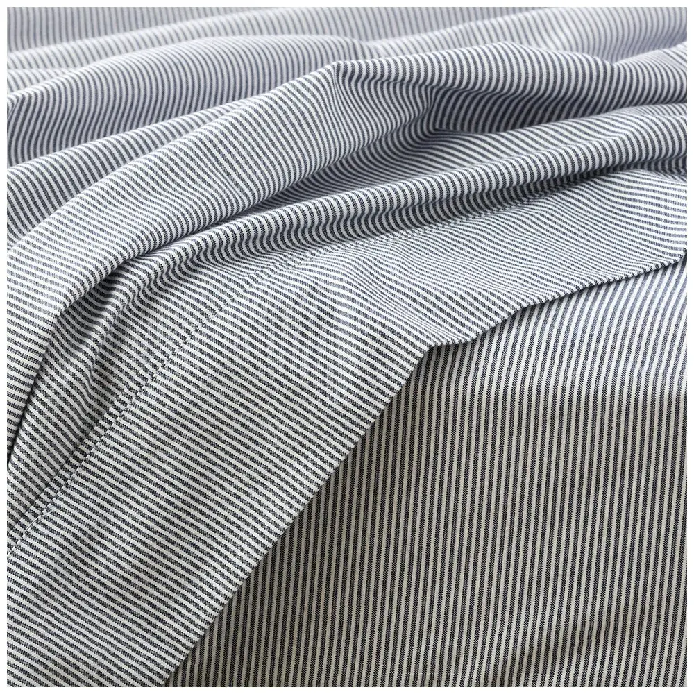 Park Avenue Mega Queen Flannelette Fitted Sheet Set 175GSM Egypt Cotton Striped