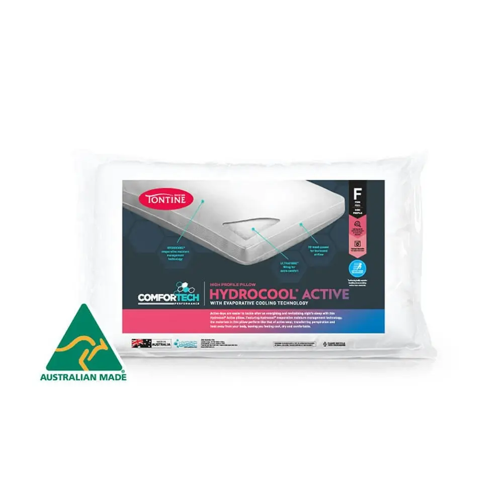 Tontine 46x72cm Comfortech Hydrocool Active Cotton Pillow High Profile White