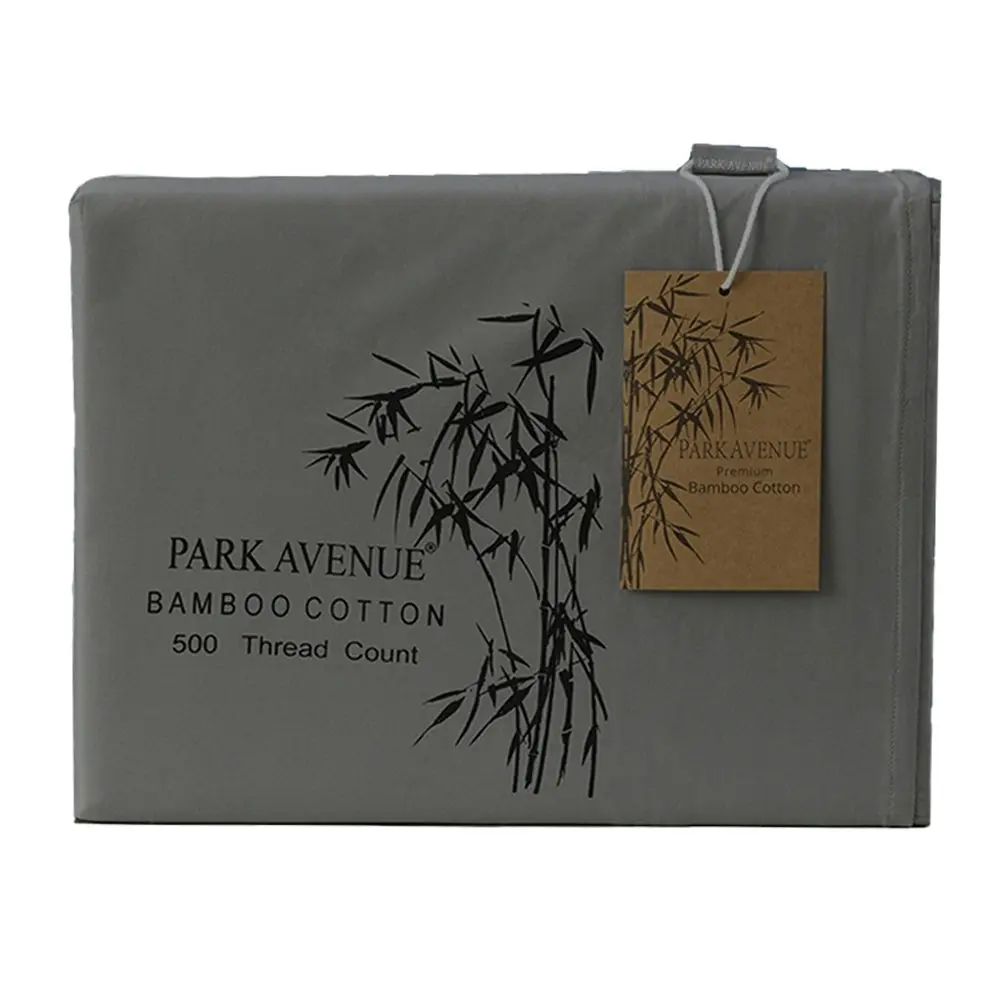 Park Avenue Long Single Fitted Sheet/Pillowcases Set 500TC Bamboo Cotton CHRCL