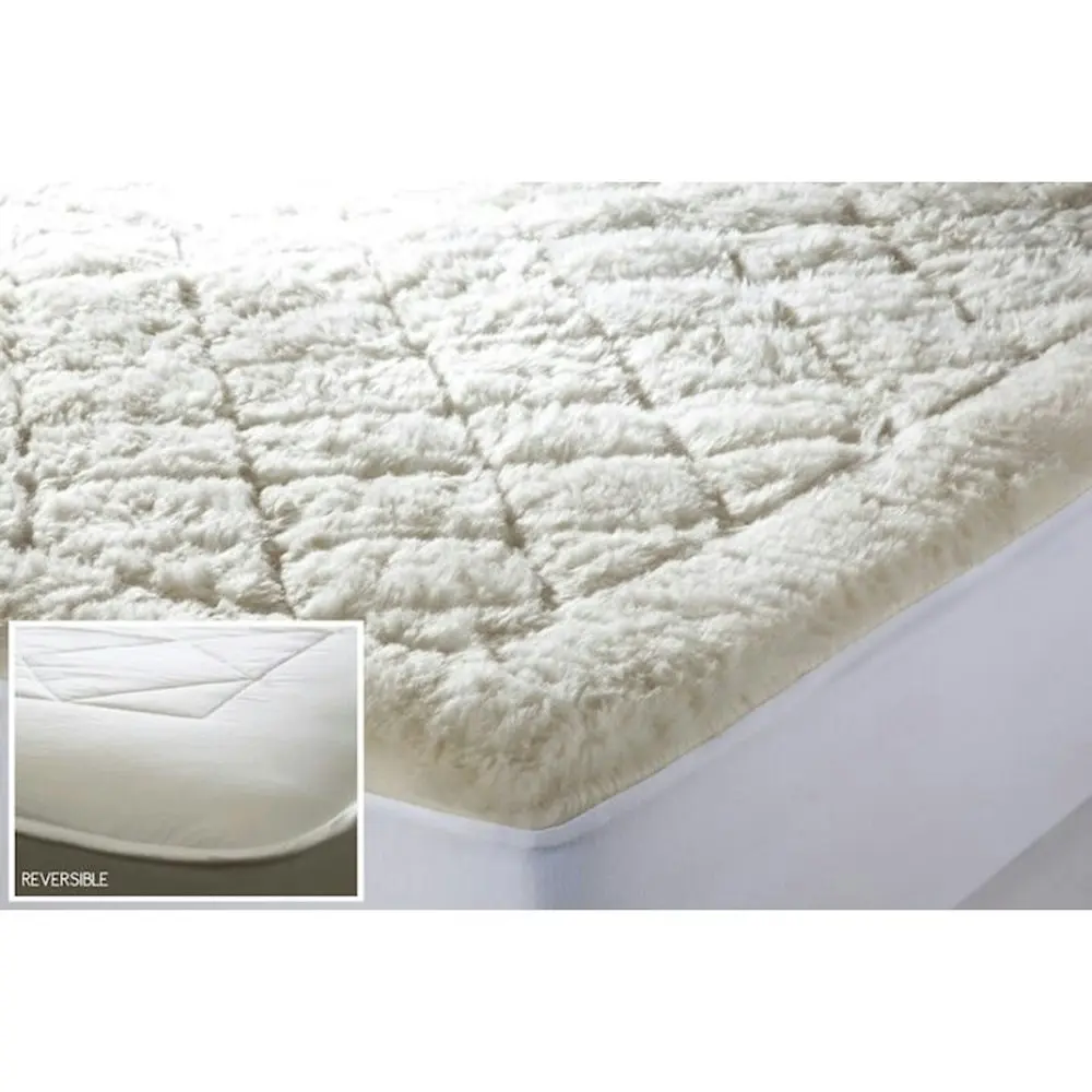 Jason King Bed Washable Reversible Underlay/Topper Australia Wool Bedding 550GSM