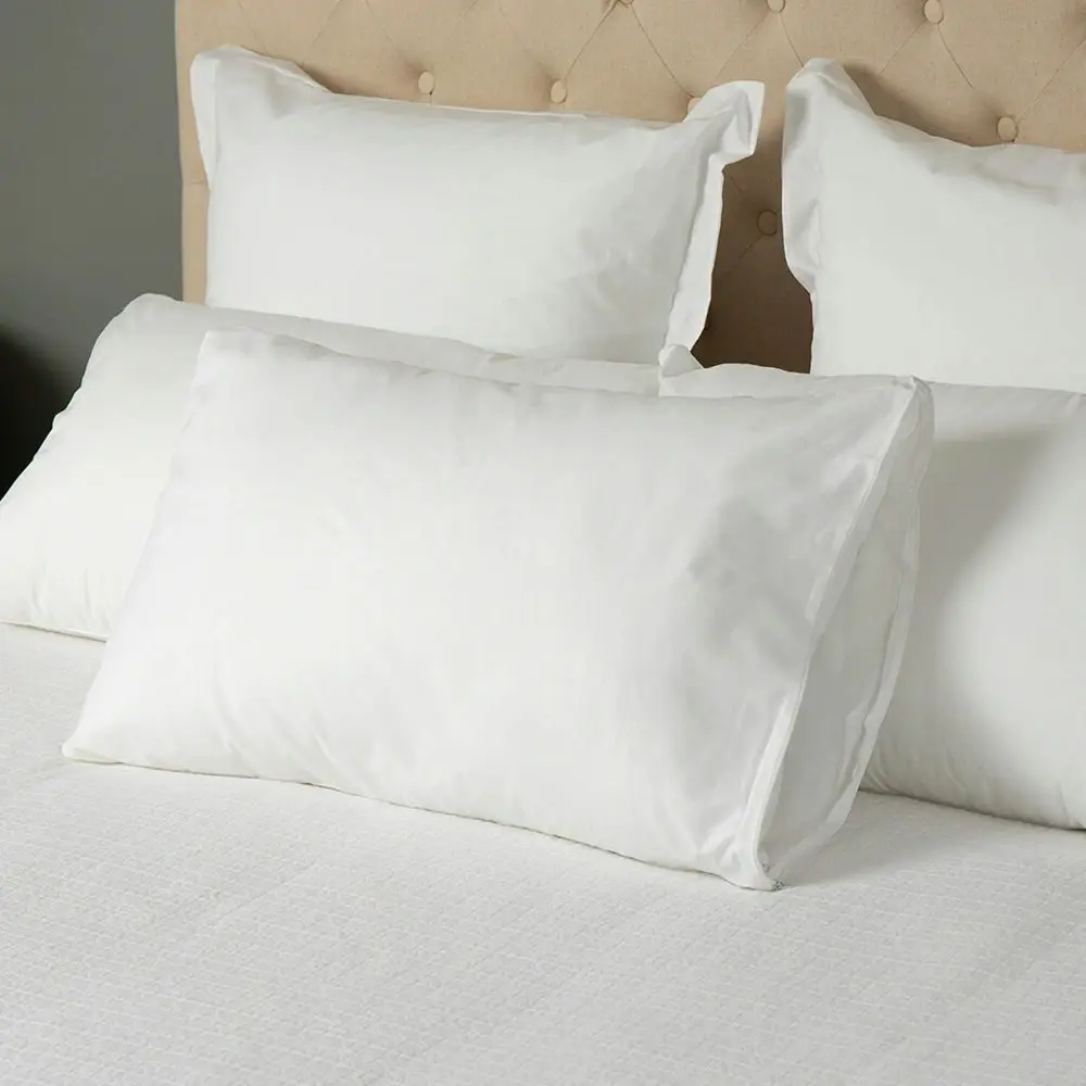 2pc Tontine Luxe Soft Cotton Pillow Protectors Machine Washable Bedding White