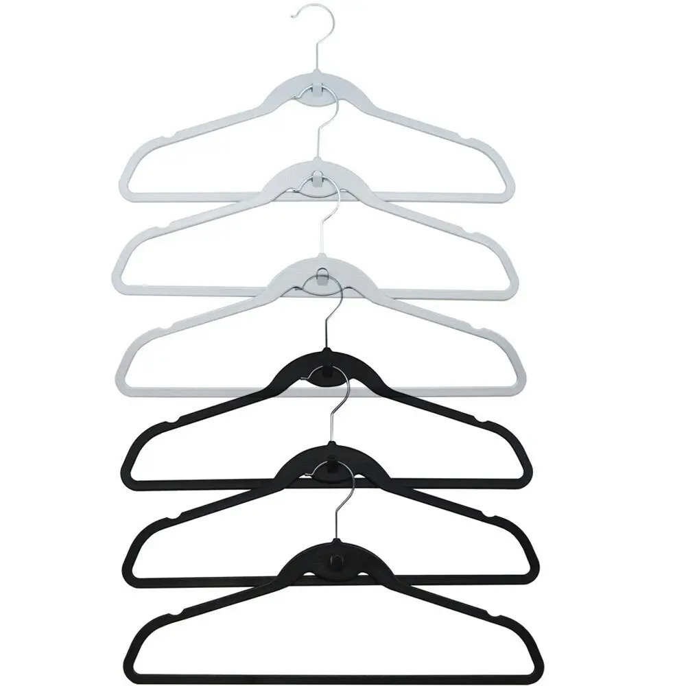 30PK Boxsweden Plastic Space Saving Hangers 45cm Closet Clothes Organiser Asst.