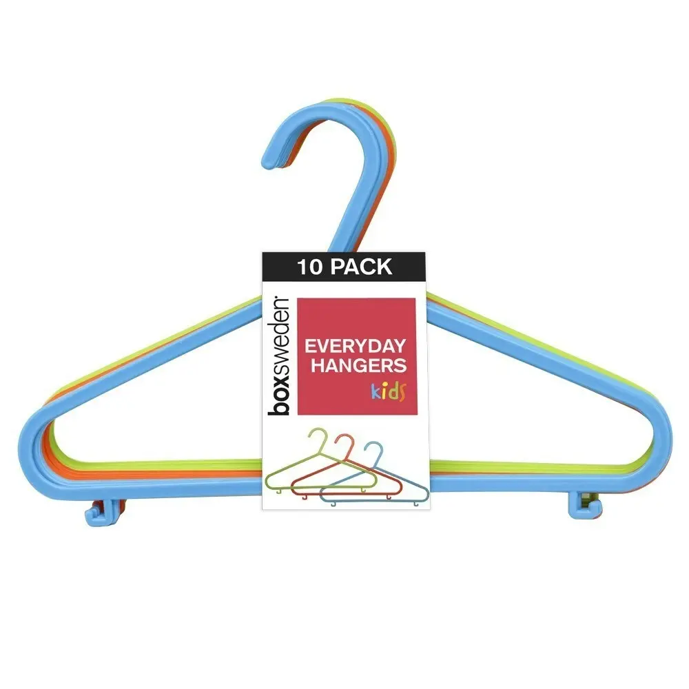 40PK Boxsweden Kids Plastic Hangers 29cm Closet Children's Clothing Organiser