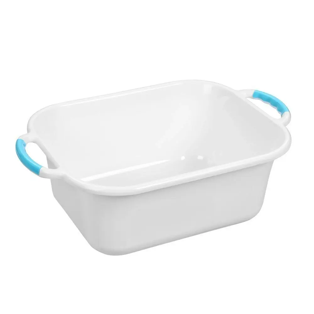 3x Boxsweden 12.5L Basin Rectangular w/ Handles Washing Bucket Storage Tub Asst