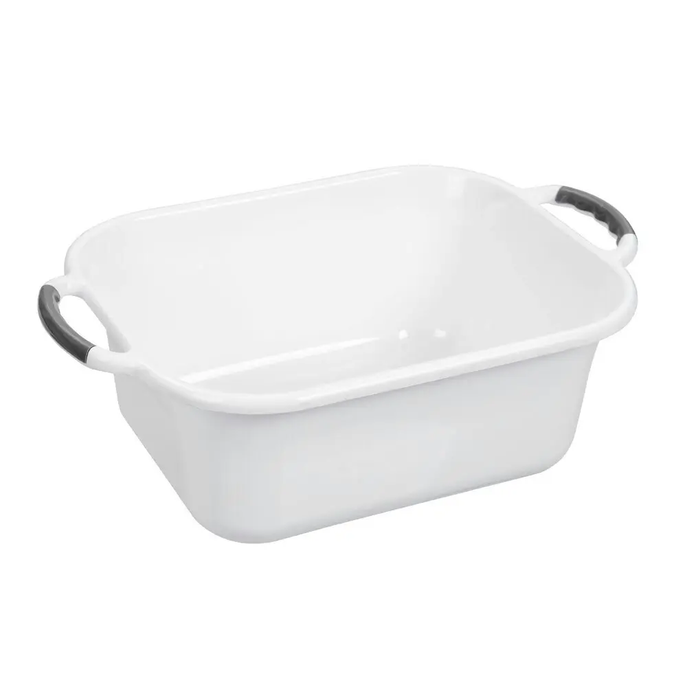 3x Boxsweden 12.5L Basin Rectangular w/ Handles Washing Bucket Storage Tub Asst