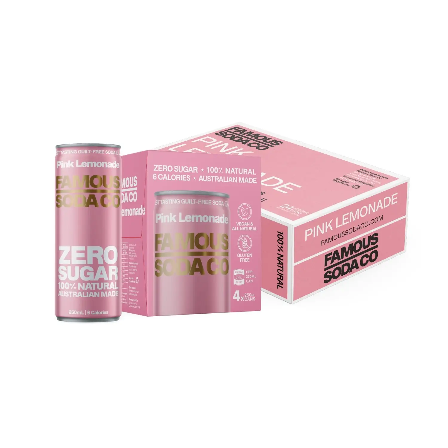 Pink Lemonade 250ml Cans x 24