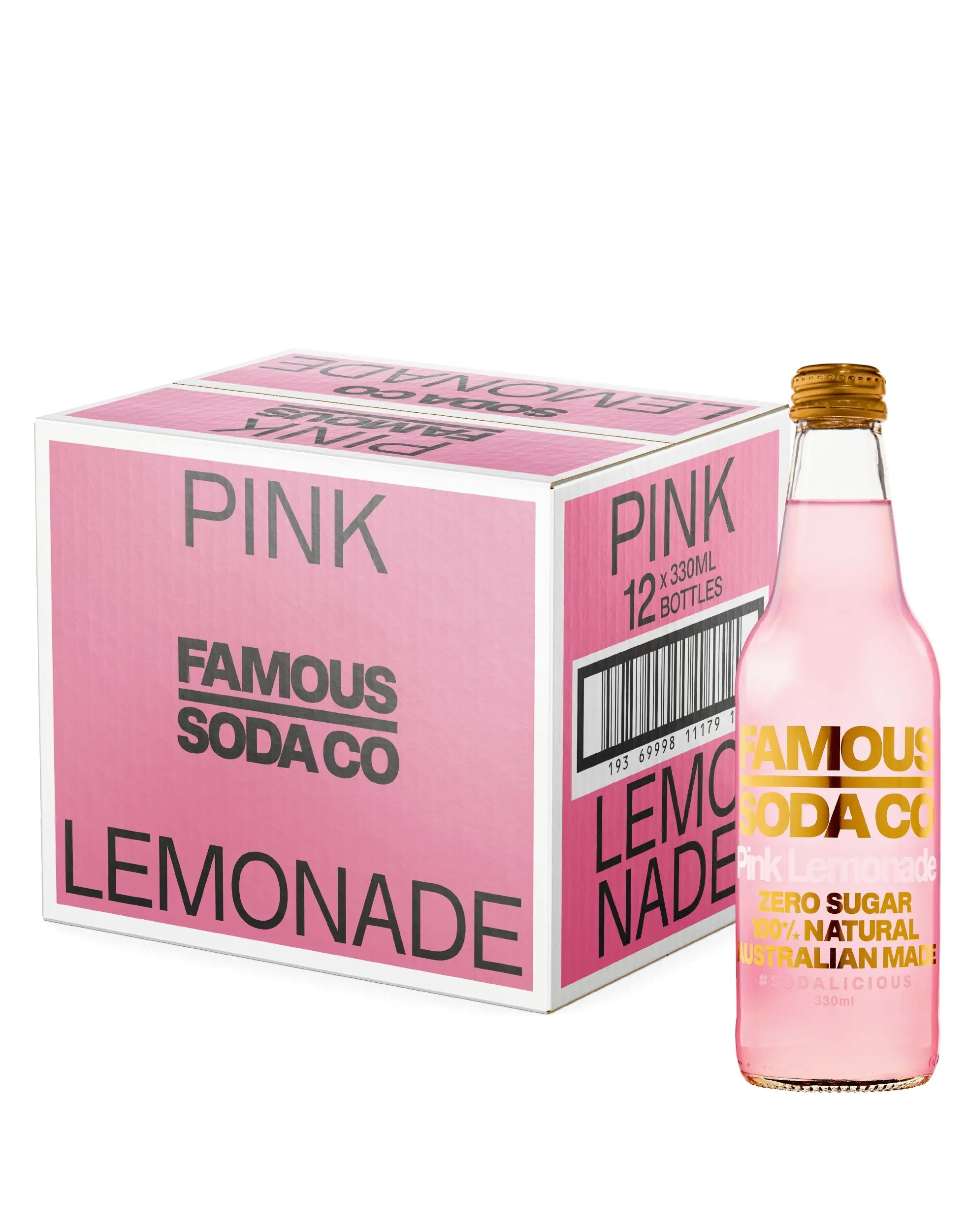 Pink Lemonade 330ml Bottles x 12