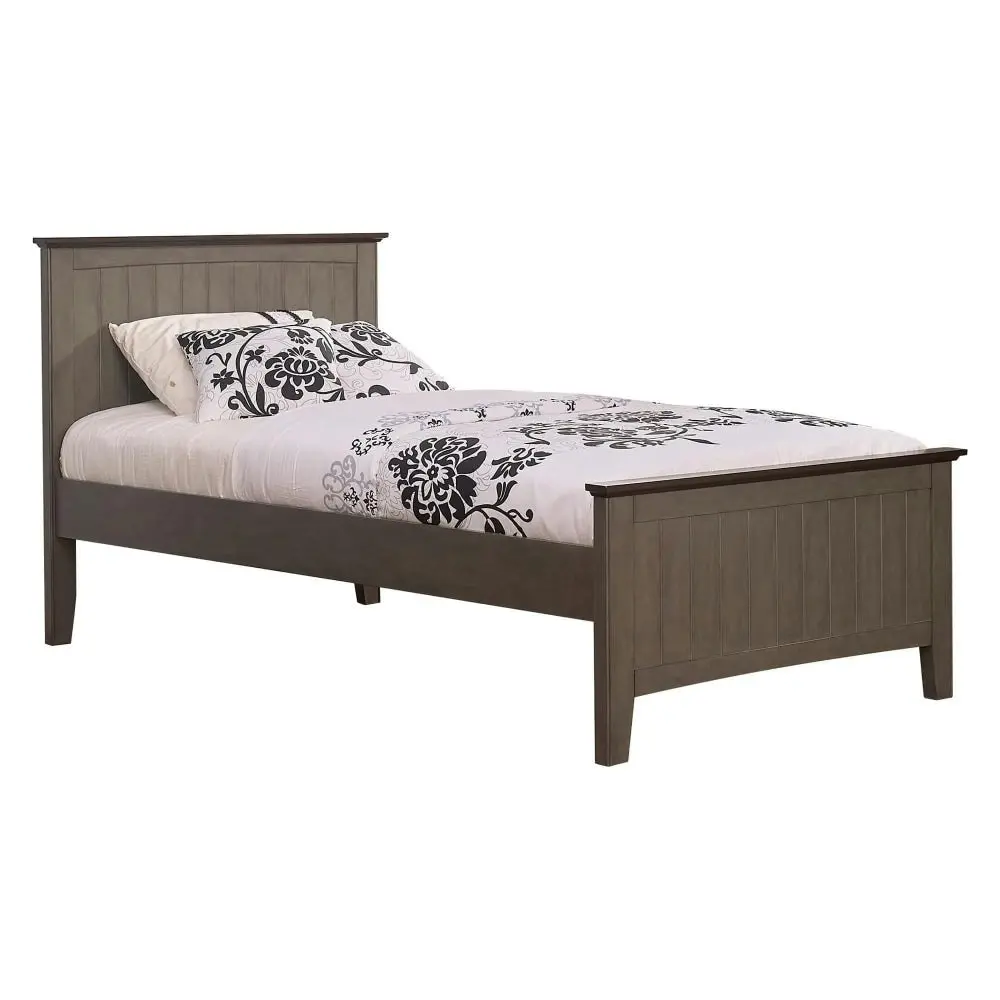 Our Home Karla Modern Classic Solid Wooden Queen Size Bed - Forest Grey