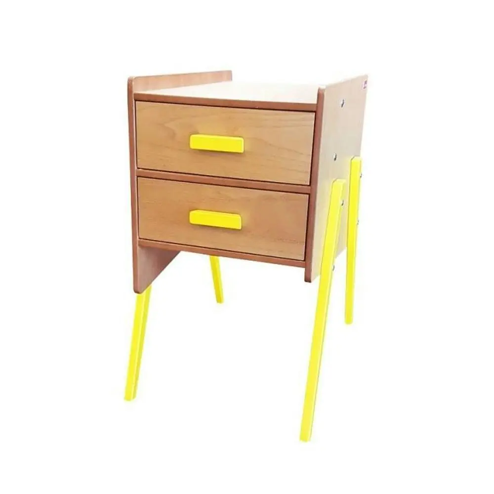 6IXTY Swing Scandinavian Bedside Nightstand Side End Lamp Table - Yellow