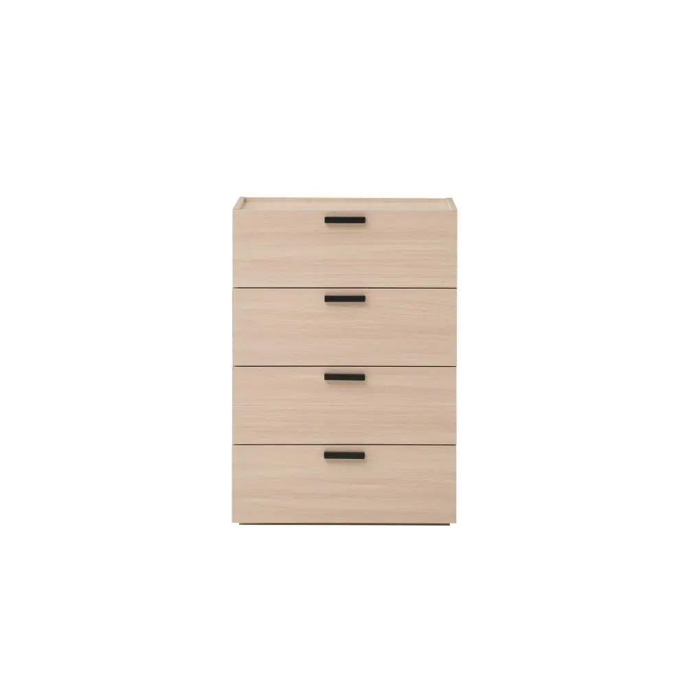 Design Square Keith Chest Of 4-Drawers Tallboy Storage Cabinet - Oak