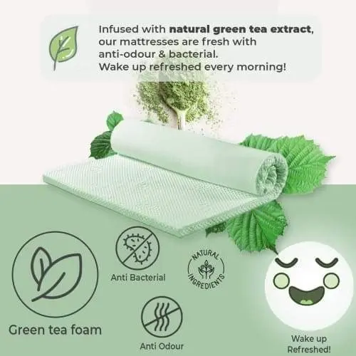 Sleep Happy Premium Green Tea Mattress - King Single