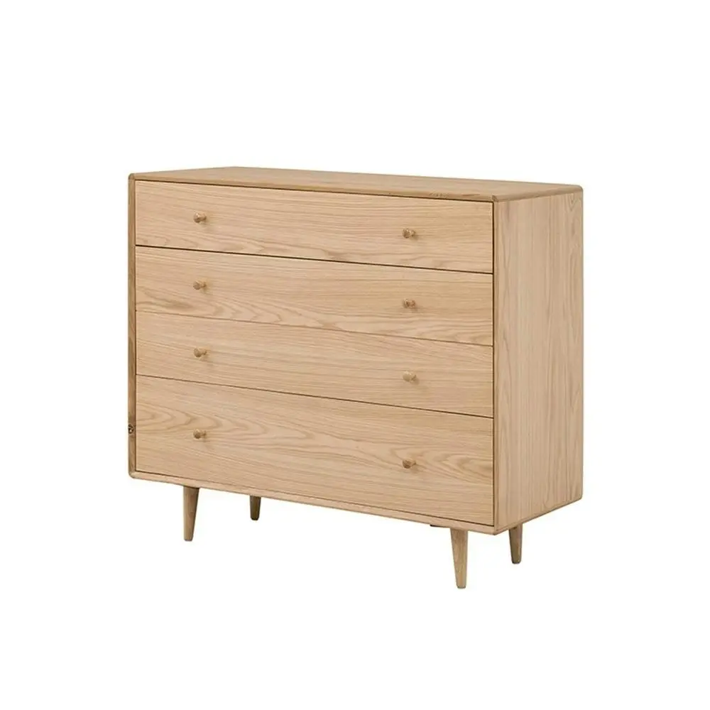 6IXTY Niche Scandinavian Design Wooden Chest of 3- Drawers Storage Cabinet - Natural