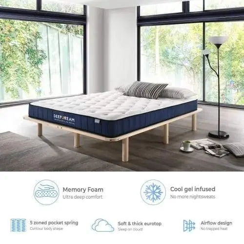 Sleep Happy Cool Gel infused Memory Foam Mattress - 21cm - Double