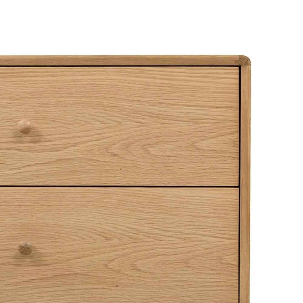 6IXTY Niche Bedroom Chest of 3 Drawers Wooden Storage Cabinet - Natural