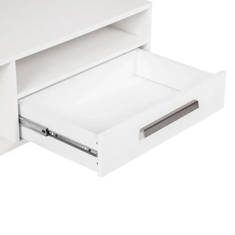 Maestro Furniture Ashley Collection Open Shelf Coffee Table W/ 1-Drawer - White