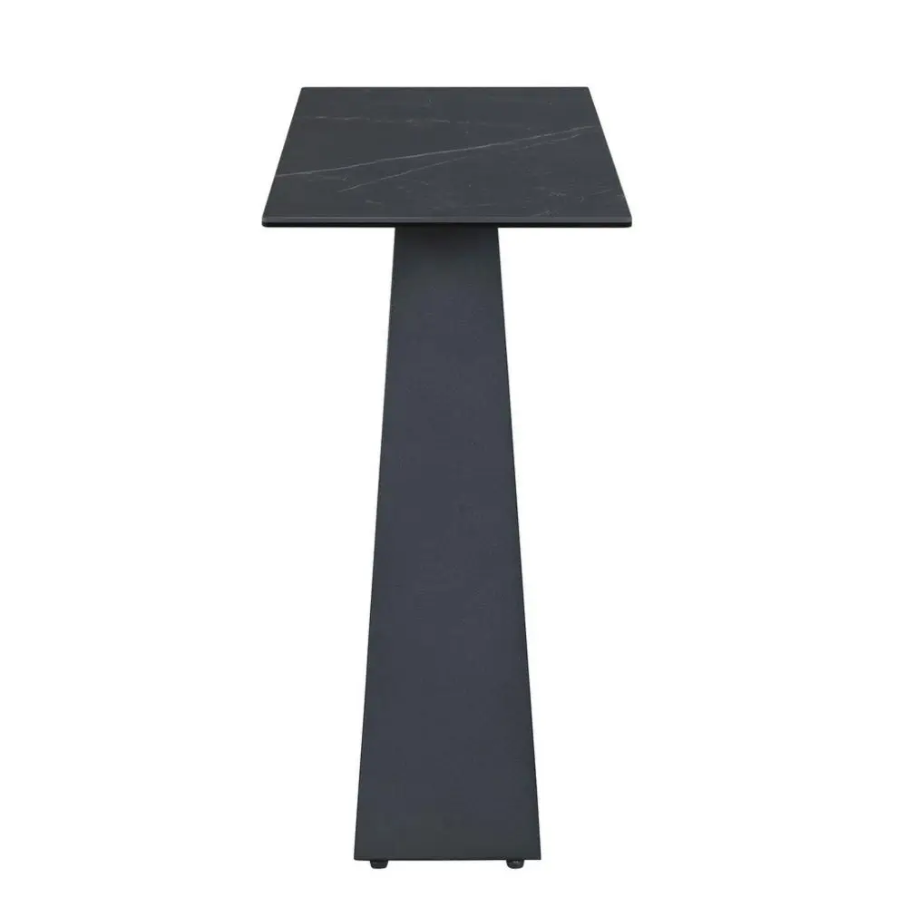 Raimon Furniture Moon Hallway Console Hall Table Ceramic Tempered Glass 120cm - Sable Black