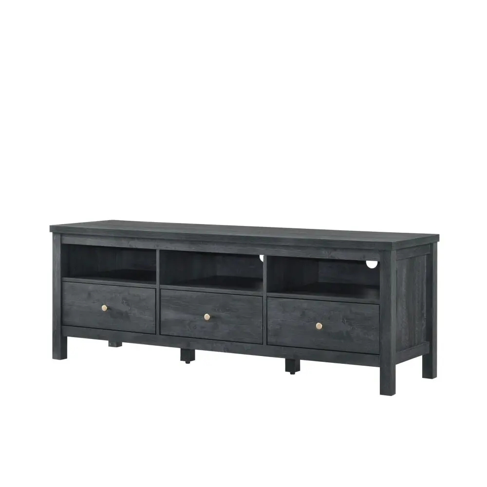 Design Square Waldo Entertainment Unit TV Stand 160cm W/ 3-Drawers - Grey Oak