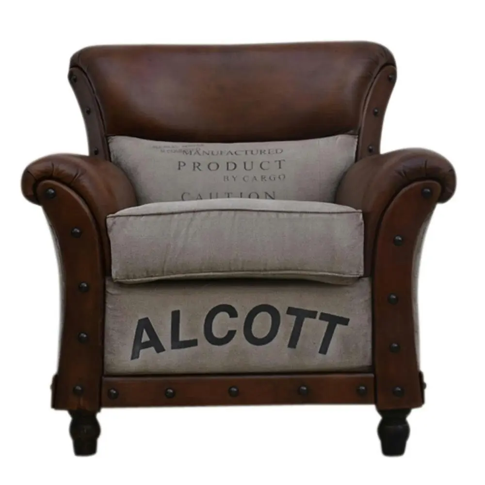 Alcott Vintage Rustic ArmChair Relaxing Lounge Accent Chair